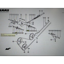 PIÑON TENSOR CADENA DESCARGA CLAAS, REF. 8187670