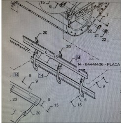 PLACA NEW HOLLAND, REF. 84441406
