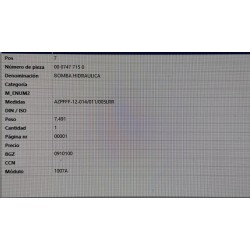 BOMBA HIDRAULICA CLAAS, REF. 7477150 ROQUET